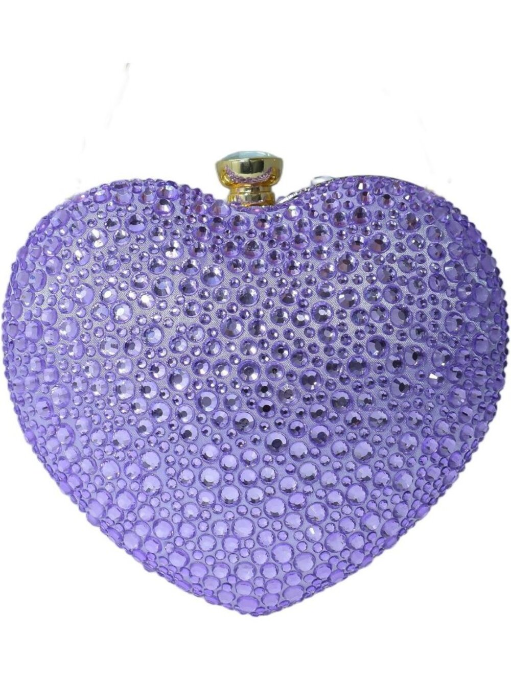 Chic Heart-Shaped Clutch Purse with Rhinestones | Mini Love Handbag for Weddings